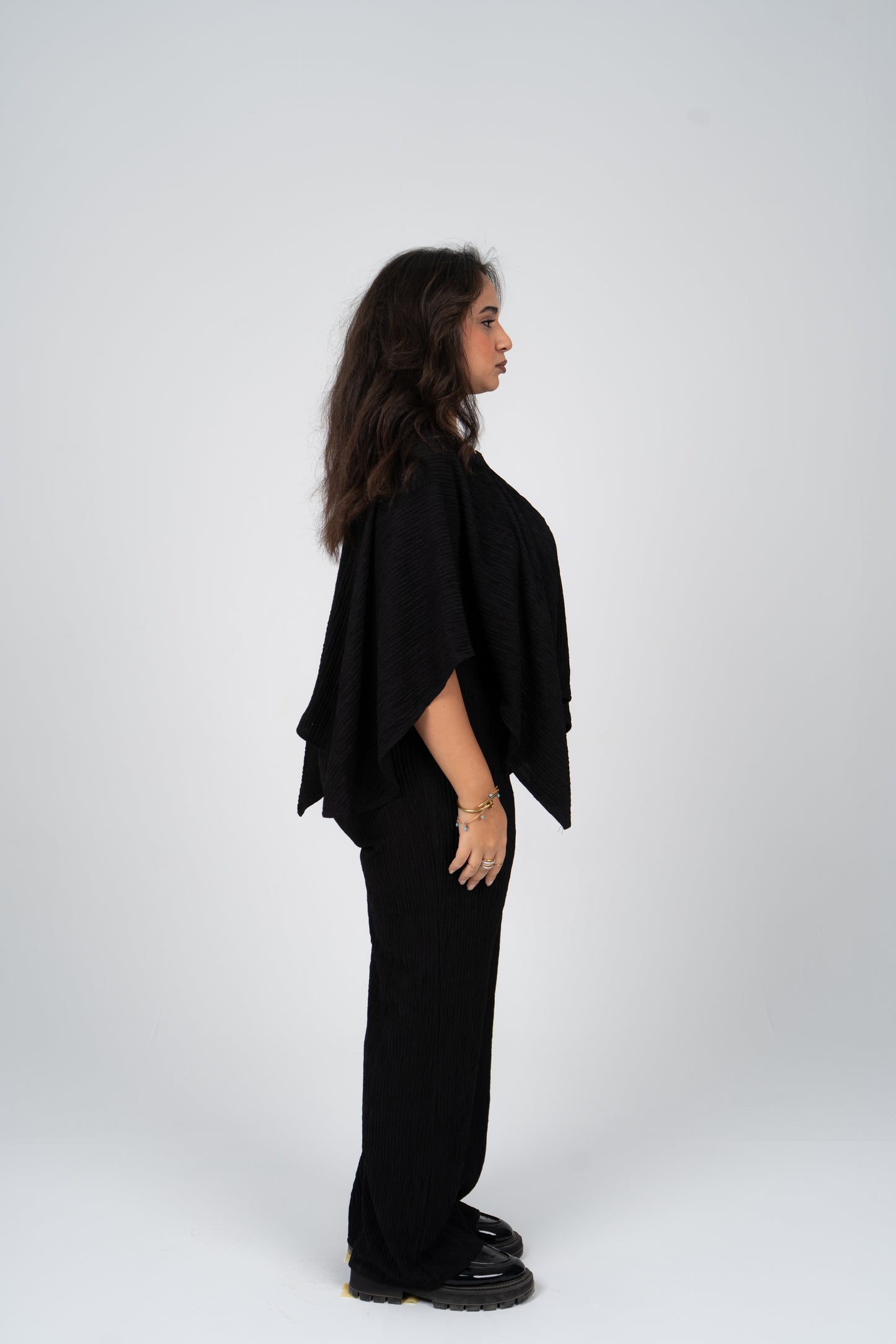 black perfect linen set