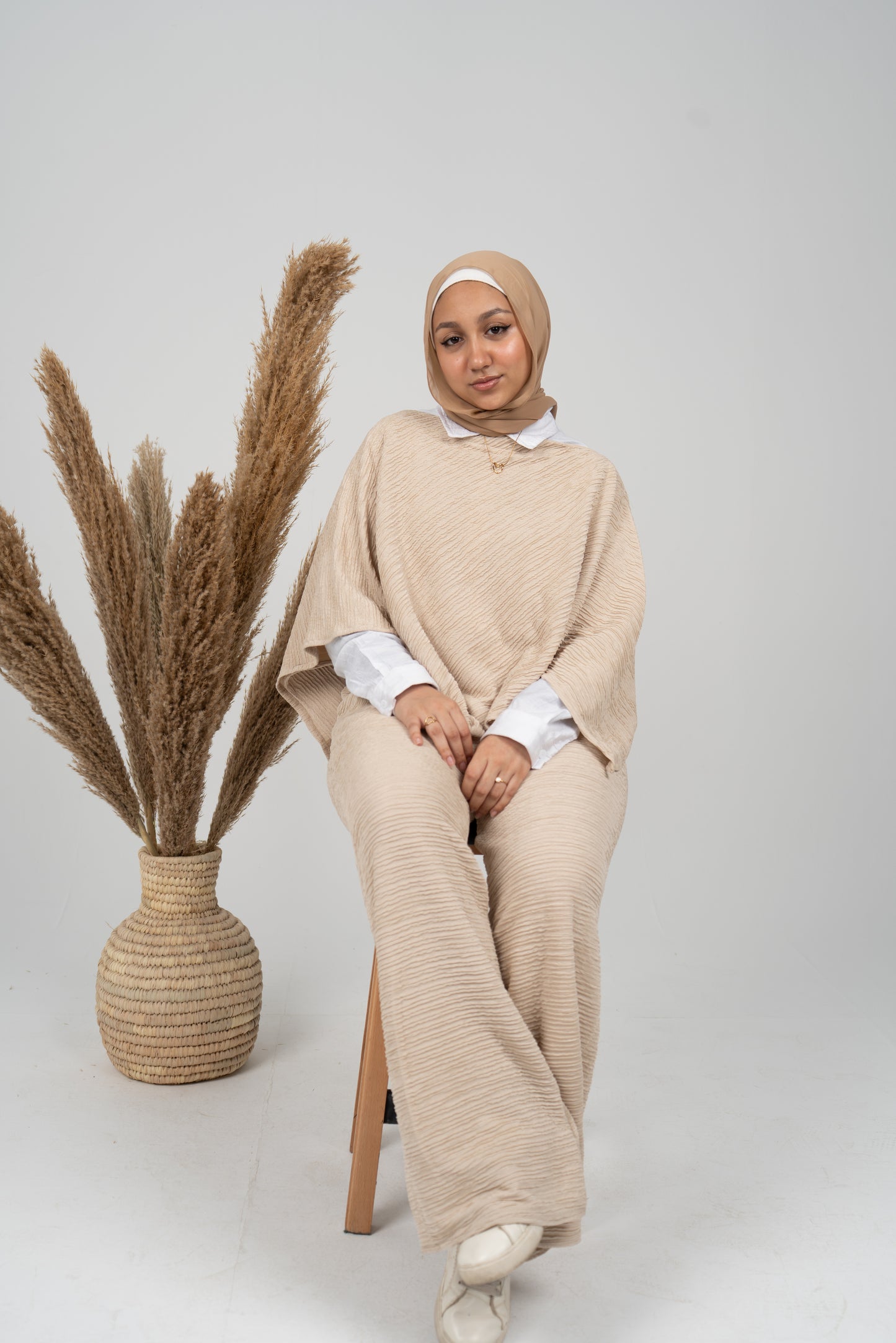 beige perfect linen set